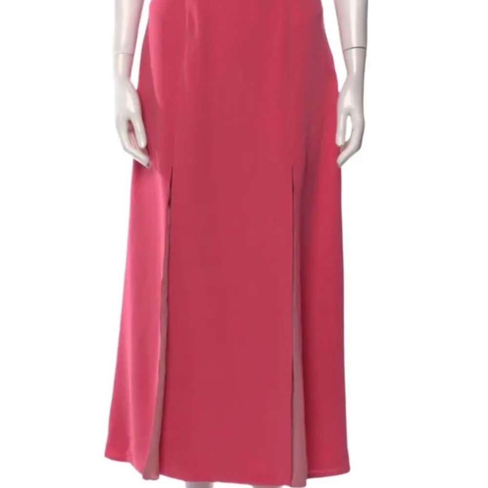 Valentino Silk Midi Slit Skirt